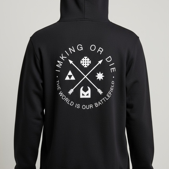 Black Hoodie Size XL IMKING - Picture 2 of 7